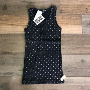 Tease Black/ Bleach Polka Dot Tank Top Girls